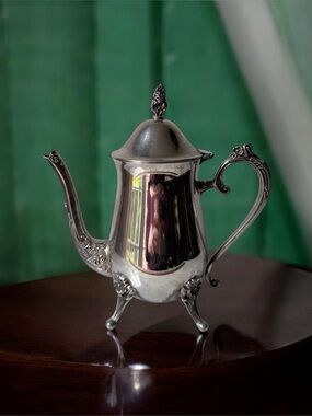 Vintage Silver Plated ornate  Teapot - Elegant Serving Pot